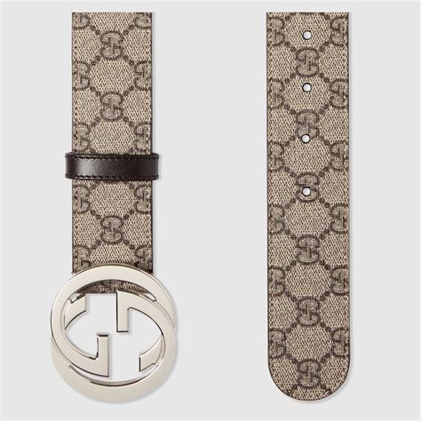 gucci supreme belt with g buckle|gucci belt with silver buckle.